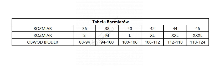 Tabela rozmiarów Gabidar Figi 215 Białe