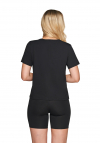 Gorteks Comfy piżama dwuczęściowa: spodenki i koszulka czarna