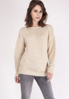 MKMSwetry Sweter Beatrix SWE 097 Beżowy