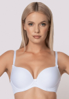 Biustonosz push-up gładki Mefemi By Nipplex Ida Biały