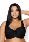 Biustonosz usztywniany Mat Carmela Big M-053/22 czarny | duży biust