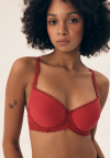 Biustonosz push-up gładki Henderson Ladies Julietta  43286 Ss25 czerwony