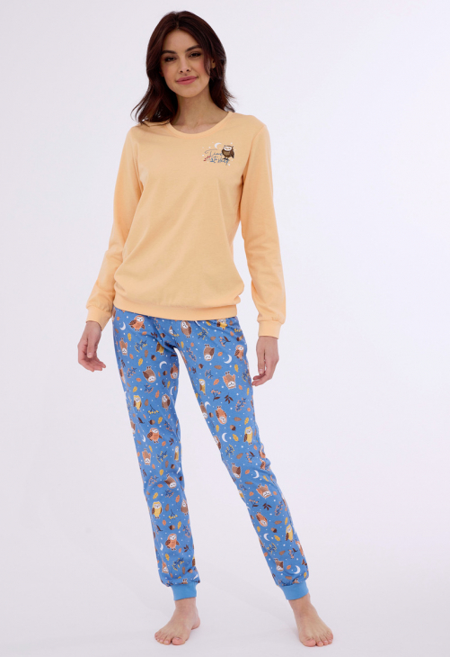 Cornette Piżama Damska Dr 467/373 Owls