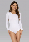 Body bawełniane Mitex Julia z długim rękawem – Gładkie S-3XL