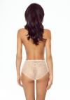 Majtki damskie figi koronkowe z wysokim stanem Lapinee Zula 5024 - tył z ozdobnym wycięciem