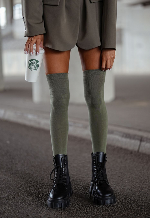 Milena Zakolanówki Bawełniane Gładkie 0293.001