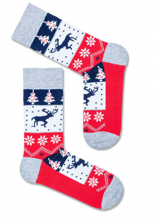 Milena Skarpetki Męskie Świąteczne Norweskie 1290.001