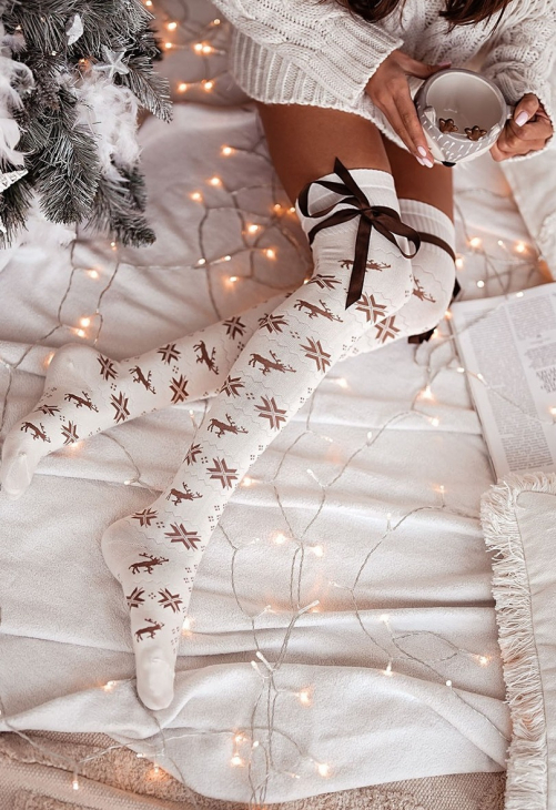 Milena Zakolanówki Świąteczne Ze Wstążką 1139.000