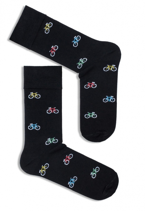 Milena Skarpetki Męskie Kolorowe Małe Rowery 0125.043