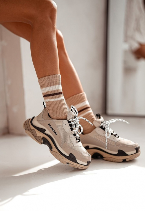 Milena Skarpety Damskie Bezuciskowe Prążek W Paski 1436.001