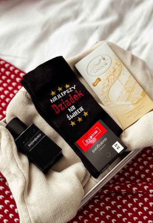 Milena Skarpetki Męskie Najlepszy Dziadek Na Świecie 0125.102