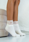 Milena Skarpetki Damskie Z Szeroką Koronką 1061