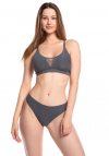 Top damski w prążek Lama L-Pol5019Tp-03 bez fiszbin szary