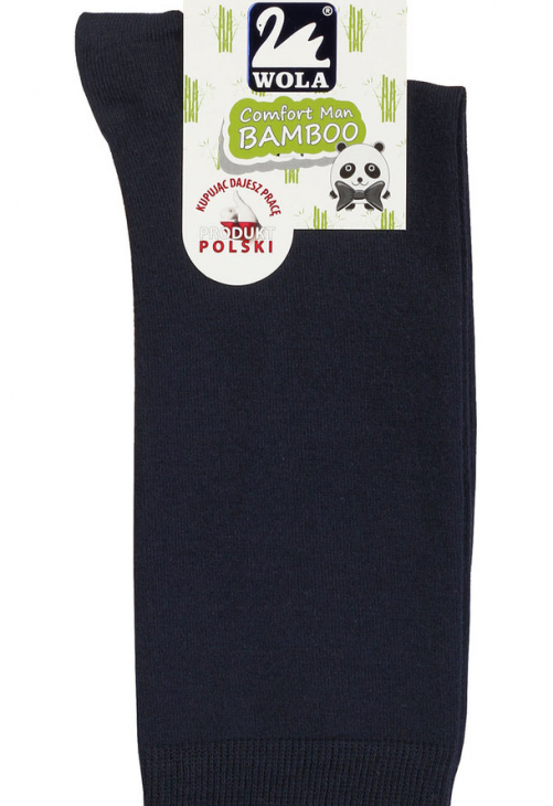 Wola Skarpetki Męskie Gładkie Z Bamboo