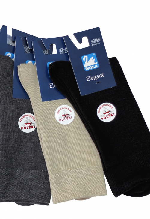 Wola Mr Elegant Skarpetki Gładkie Z Poliestrem, Męskie