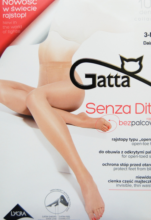 Gatta Senza Dita - Rajstopy Damskie Bezpalcowe Typu Open Toe