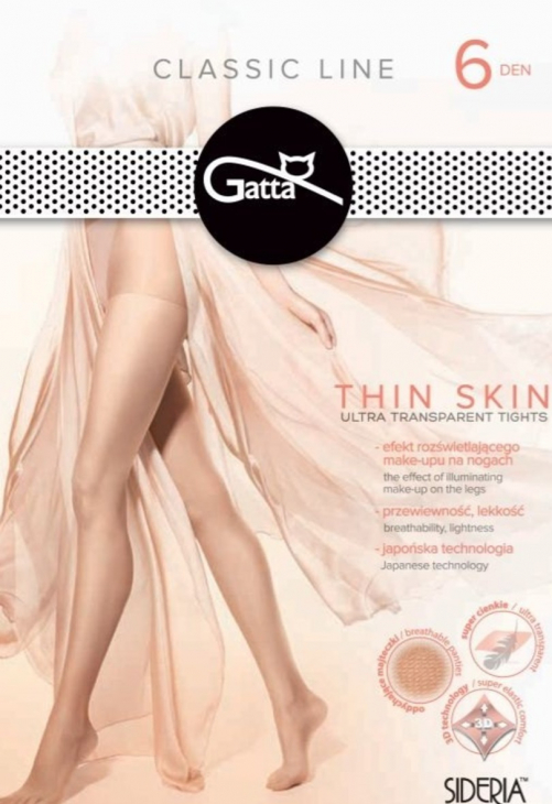 Gatta Thin Skin - Rajstopy Damskie 6 Den