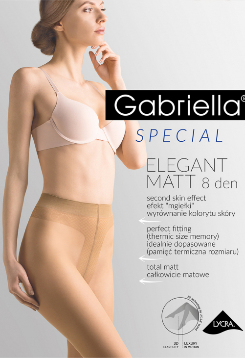 Gabriella Rajstopy Cienkie Clasic Elegant Matt 8 Den