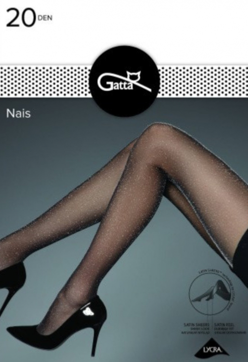 Gatta Nais - Rajstopy Damskie Z Lurexem-5
