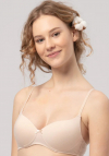 Biustonosz dla nastolatek bez fiszbin z gładkimi miseczkami Key TBM 120 beżowy