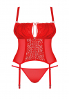 Obsessive Gorset Blossmina + stringi GRATIS!!! Czerwony