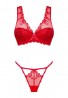 Obsessive Komplet Lonesia set 2- częściowy Czerwony
