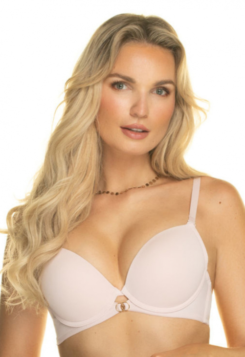 Biustonosz push-up gładki Konrad Molly Różowy