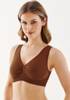 Top damski bezszwowy Gabriella Seamless Top Shape z marszczeniem