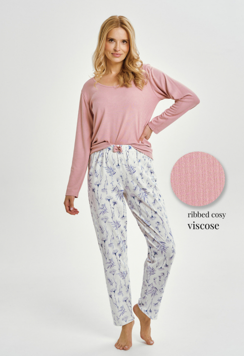 Taro 3456 Piżama Damska Długa Caroline M-Xl