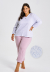 Taro 3463 Piżama Damska Długa Debora 2Xl-4Xl