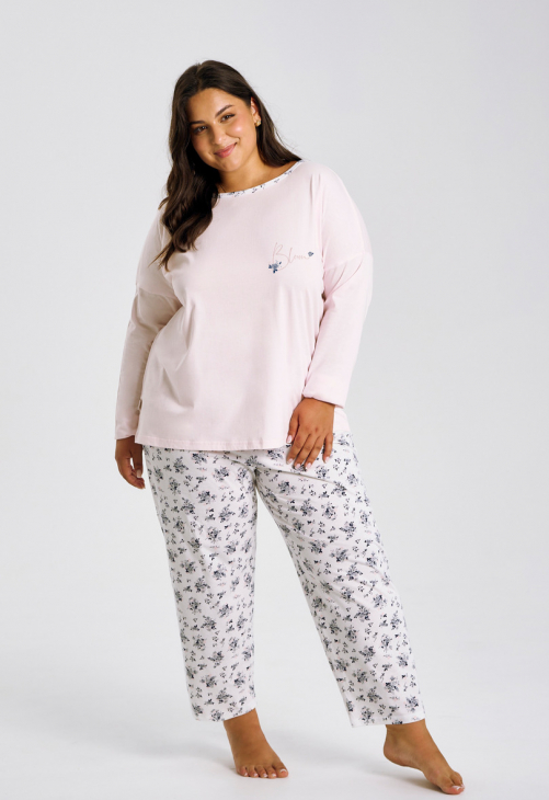 Taro 3466 Piżama Damska Długa Ella 4Xl-6Xl