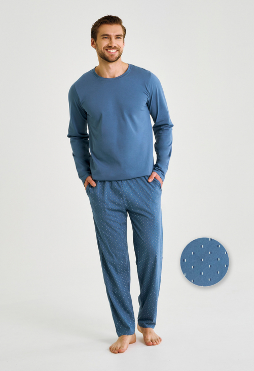 Taro 3474 Piżama Męska Długa Lorenzo M-2Xl