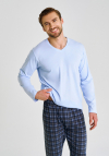 Taro 3475 Piżama Męska Długa Mark M-2Xl