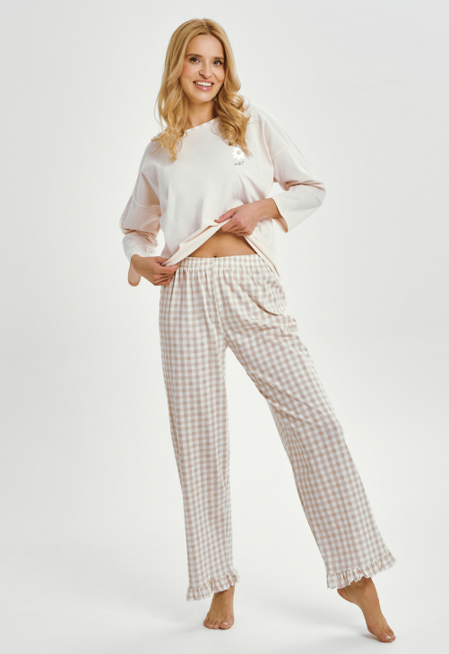 Taro 3438 Piżama Damska Długa Vera S-Xl