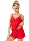 Donna Piżama Niki Short Czerwona