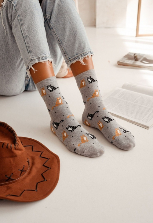 Milena Skarpetki Damskie Kotki I Kropki 0200.171