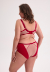 Biustonosz półusztywniany Gaia Aina 1273 czerwony Maxi | duży biust