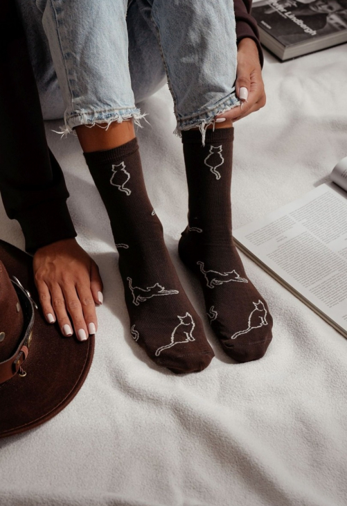 Milena Skarpetki Damskie Kontury Kota 0200.093