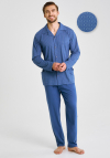 Taro 3485 Piżama Męska Długa Rozpinana Derek 5Xl-6Xl
