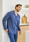 Taro 3485 Piżama Męska Długa Rozpinana Derek 5Xl-6Xl