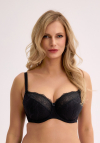 Biustonosz półusztywniany Gaia Sandy 594 czarny koronkowy