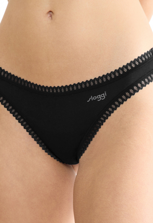 Sloggi Figi Sloggi Go Crush String 3Pack Czarne
