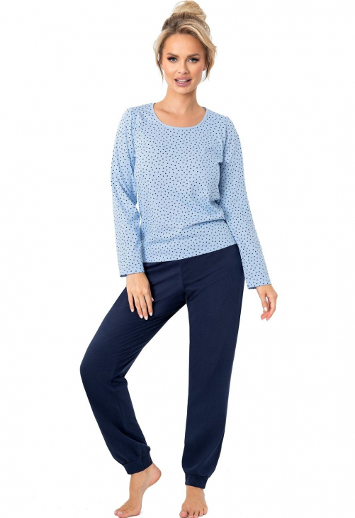 Donna Piżama Star Long Granatowa