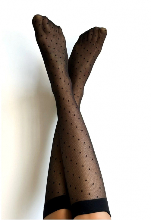 Veneziana Podkolanówki Puntini Nero