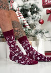 Milena Skarpetki Męskie Świąteczne Norweski Wzór 1290.026