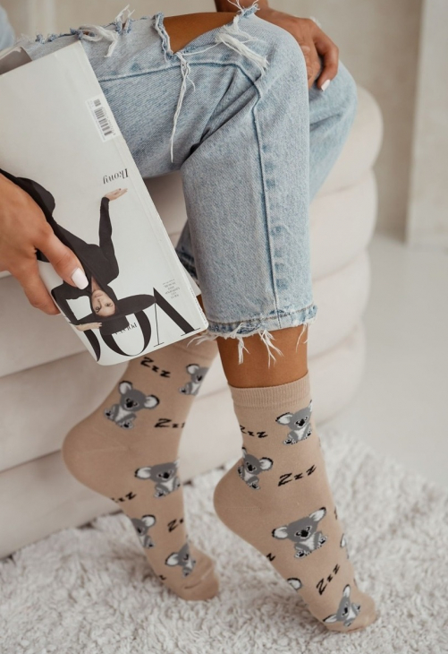 Milena Skarpetki Damskie Śpiące Koale 0200.179