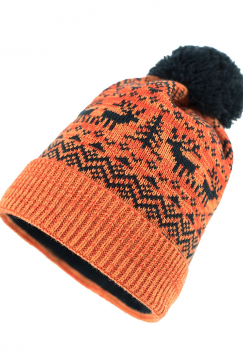 Art of Polo Czapka Rudolf Czarno-Pomarańczowa