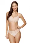 Biustonosz usztywniany gładki Gorteks Luna beżowy