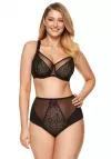 Biustonosz miękki koronkowy Gorteks Gabi B2 Plus Size czarny