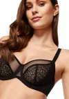 Biustonosz miękki koronkowy Gorteks Gabi B2 Plus Size czarny